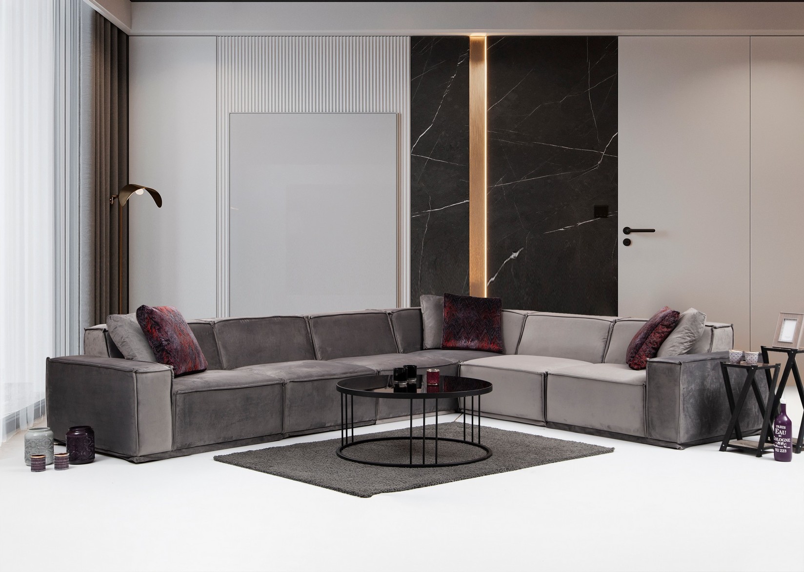 Аголен сет „Ателје дел Софа" Лего Греј