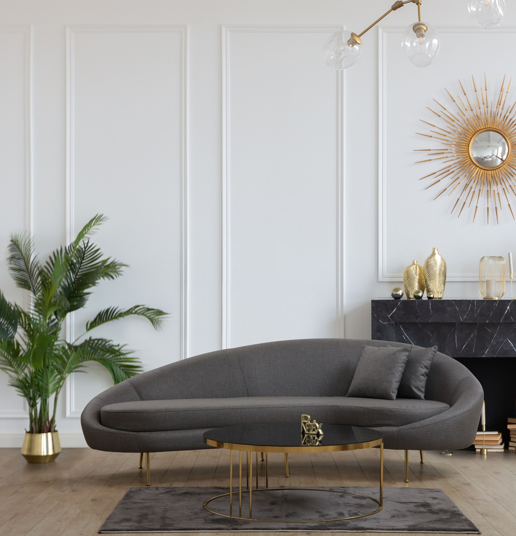 Atelier del Sofa Trosed Eses 255x85x120cm Темно сива боја