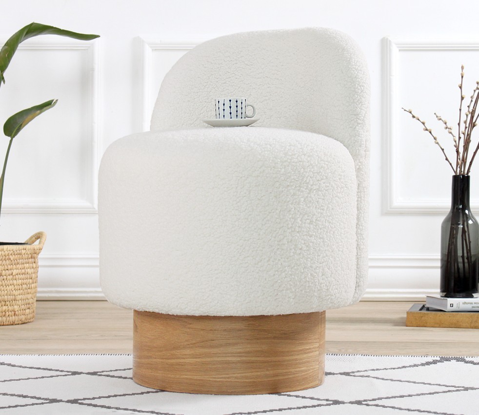 Столче за софа Atelier del 66x47 см, бело