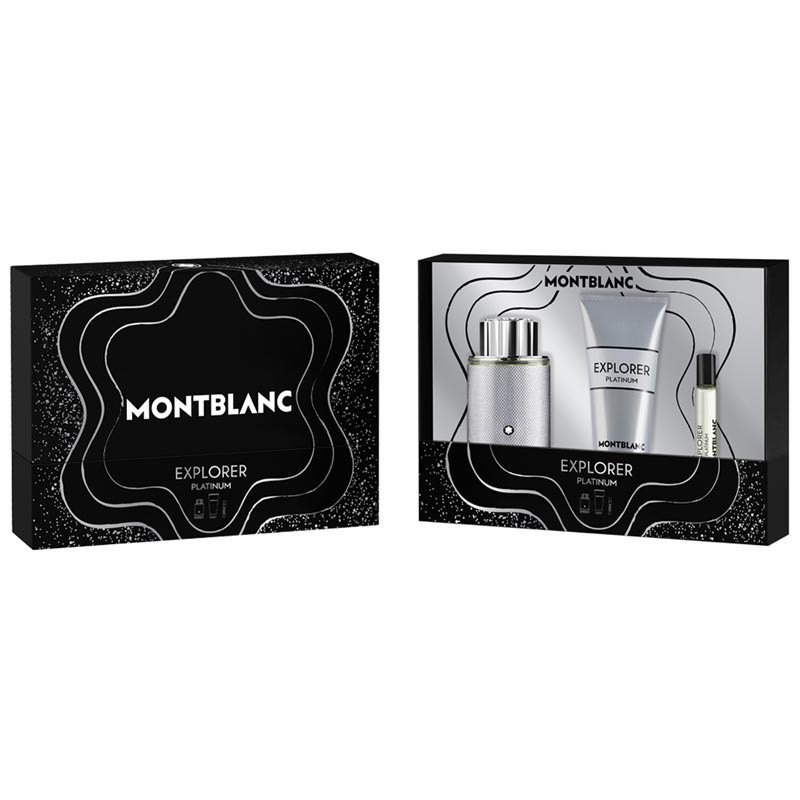 MONTBLANC Explorer Platinum Сет за мажи (EDP100ml +Гел за туширање 100ml +EDP 7.5ml)