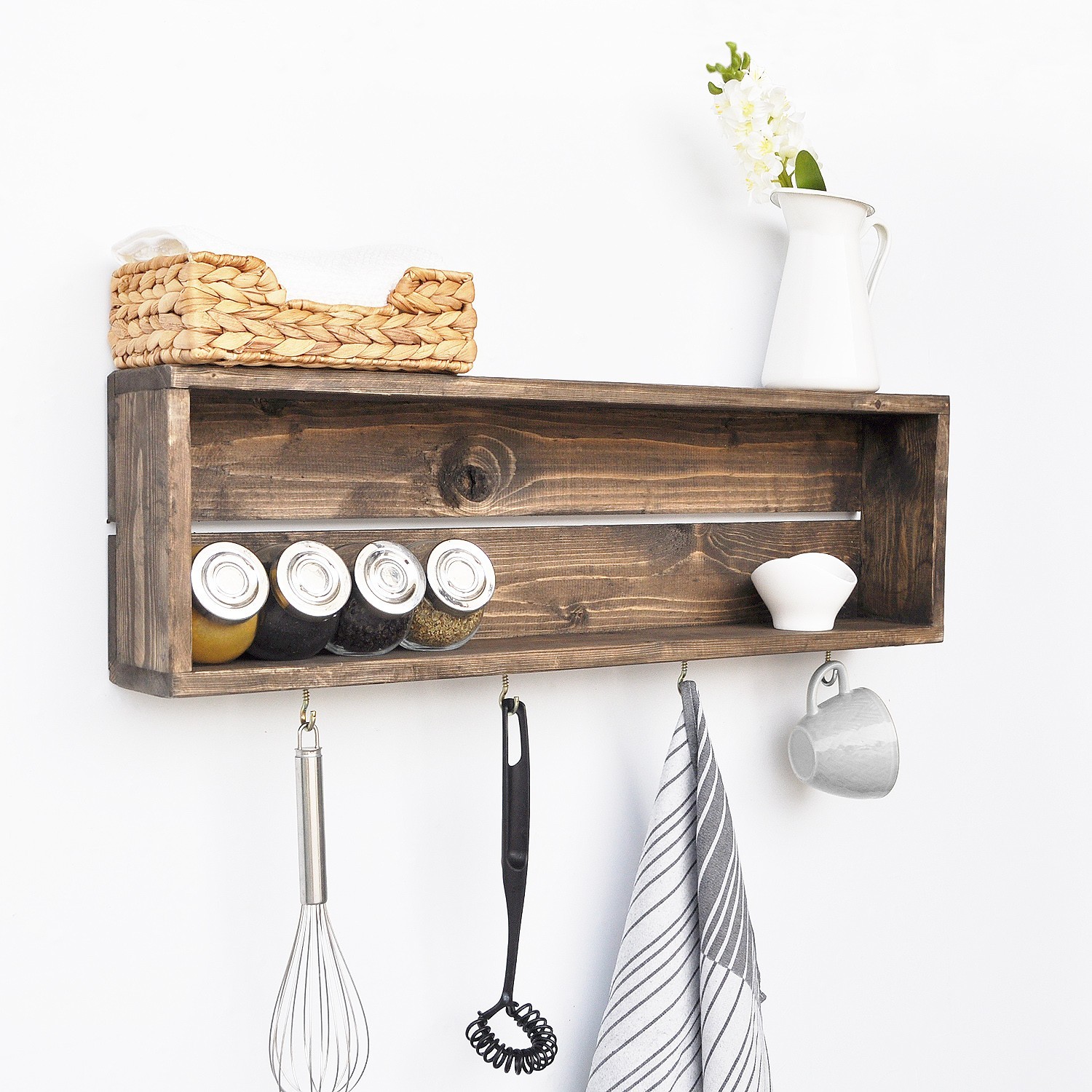 Кујнска полица Hanah Home 70x21x10cm оревова боја