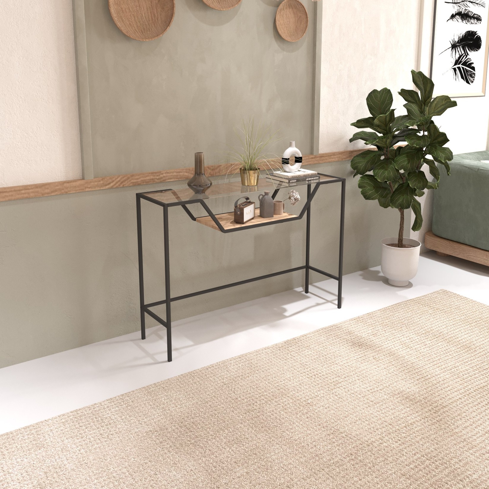 Комода Hanah Home Lala 15x76x15cm црна