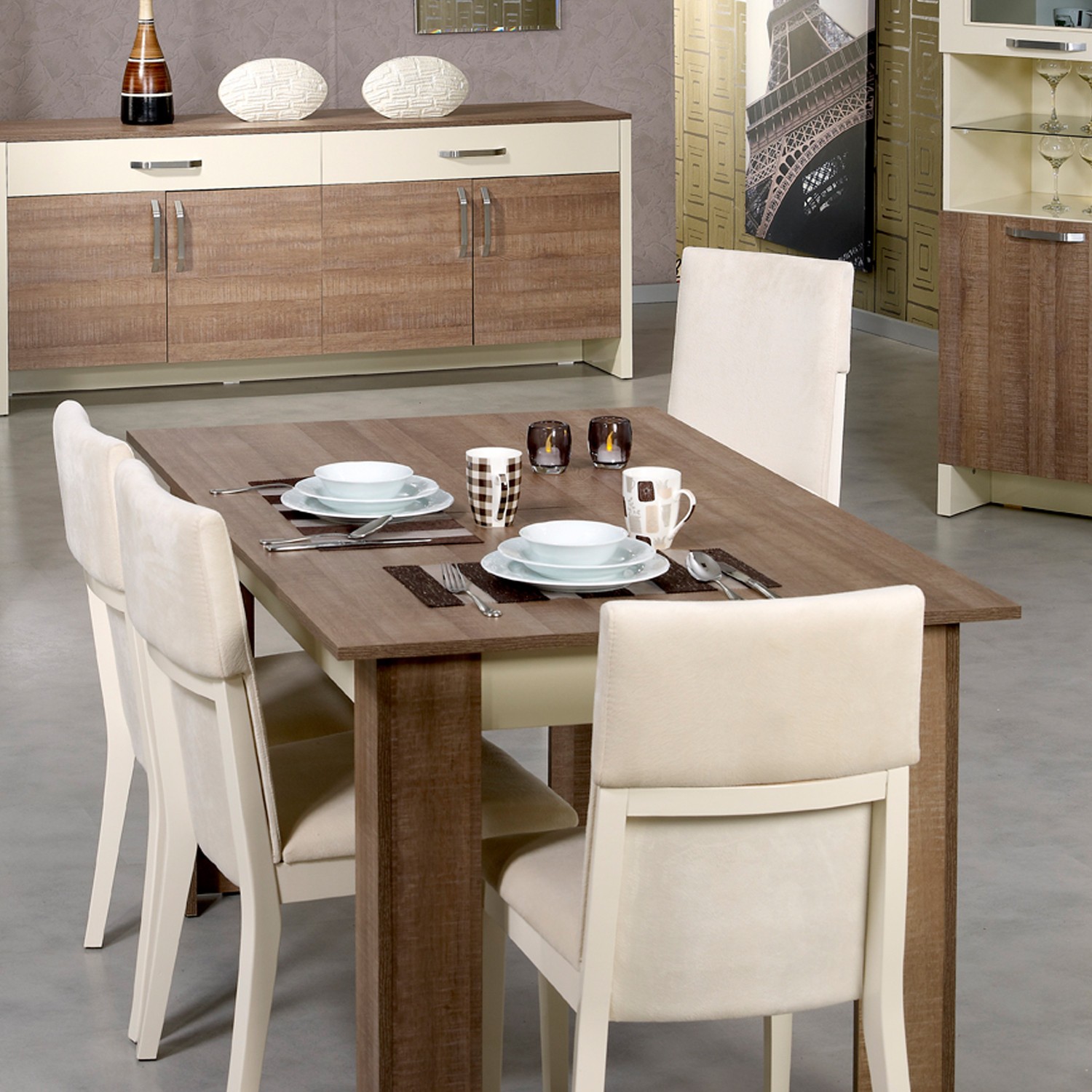 Трпезариска маса Hanah Home Bois 78x150x90 см кафеава