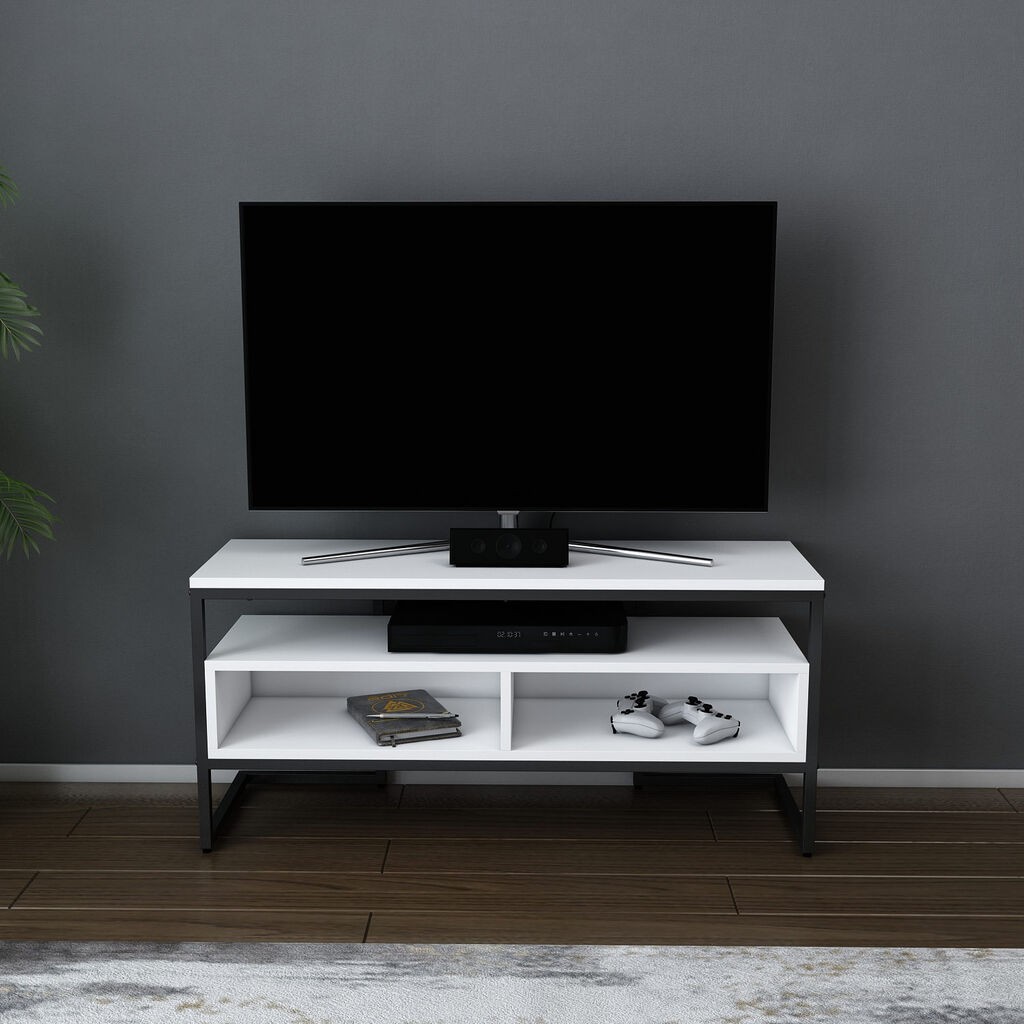 Комода Hanah Home TV Merrion, 110x35x49,9 см, бела-црна