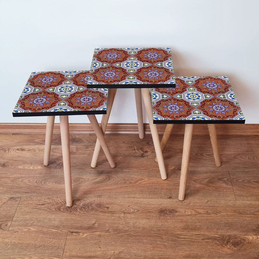 Комплет масички за кафе Hanah Home 3Shp51, 3 парчиња, шарени