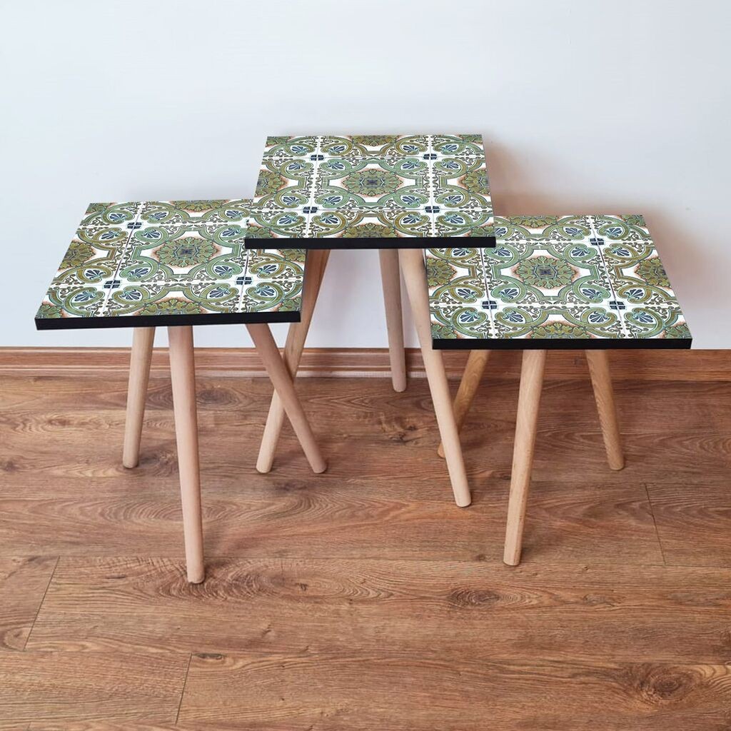 Комплет масички за кафе Hanah Home 3Shp39, 3 парчиња, зелена