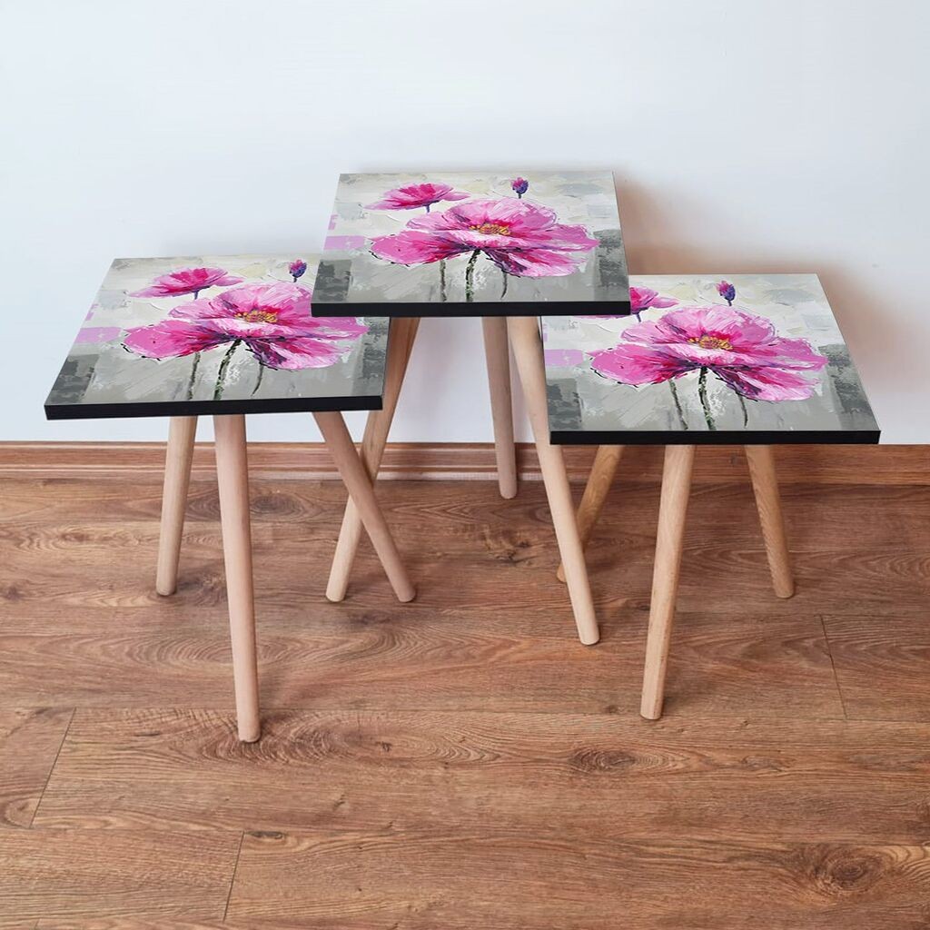 Комплет масички за кафе Hanah Home 3Shp298, 3 парчиња, шарени