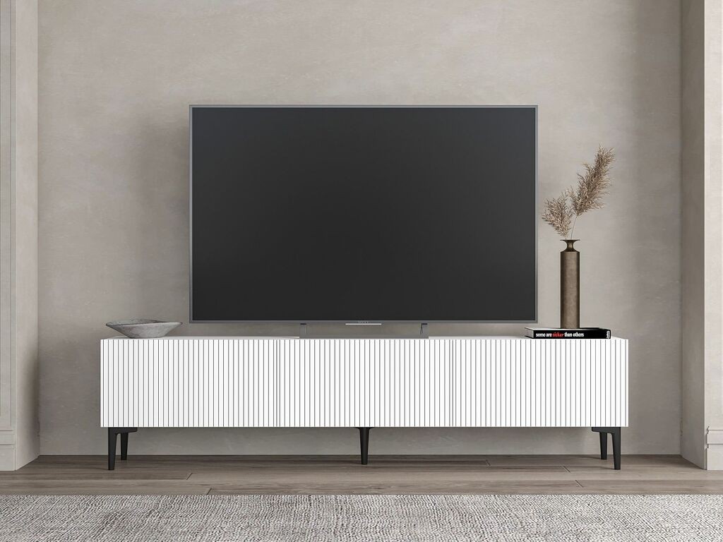 Комода за ТВ Hanah Home, Оскар, 180x45x31,4 см, бела