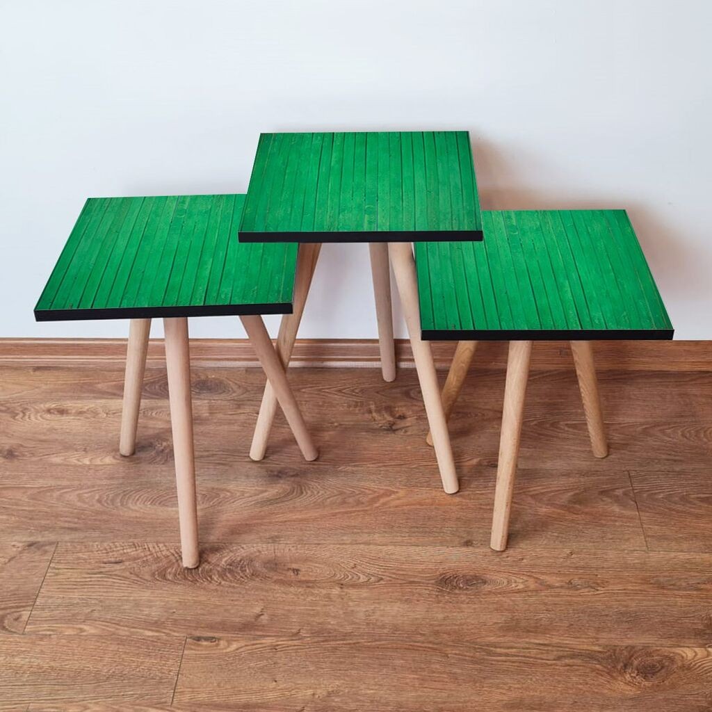 Комплет масички за кафе Hanah Home 3Shp342, 3 парчиња, зелена