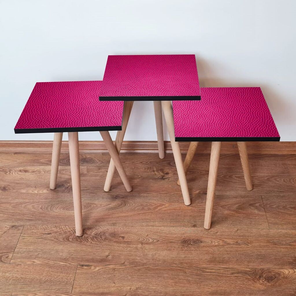 Комплет масички за кафе Hanah Home 3Shp366, 3 парчиња, розова