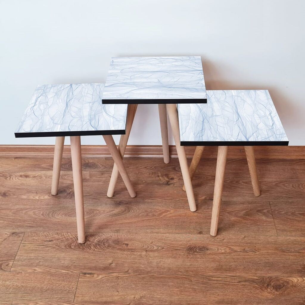 Комплет масички за кафе Hanah Home 3Shp243, 3 парчиња, светло сина боја