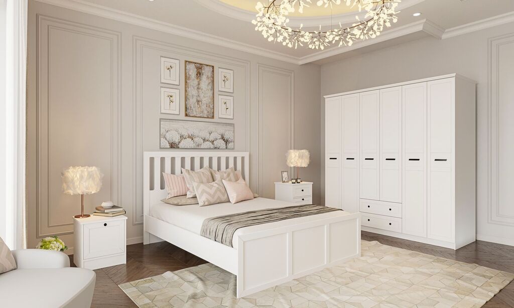 Комплет мебел за спална соба Hanah Home Rb-168-01-006-01, бел