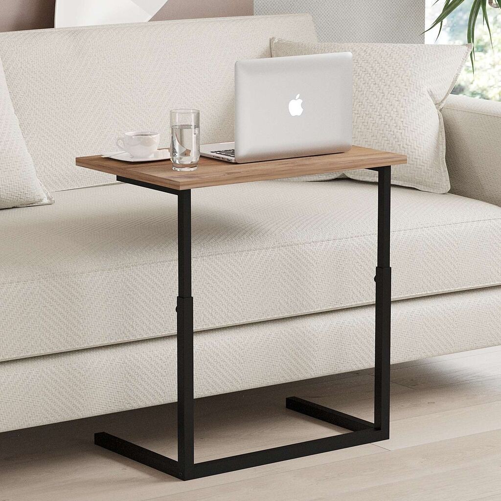 Маса за лаптоп Hanah Home, сјајна, кафеава