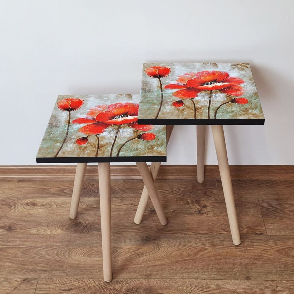 Комплет масички за кафе Hanah Home 2Shp457, 2 парчиња, шарени