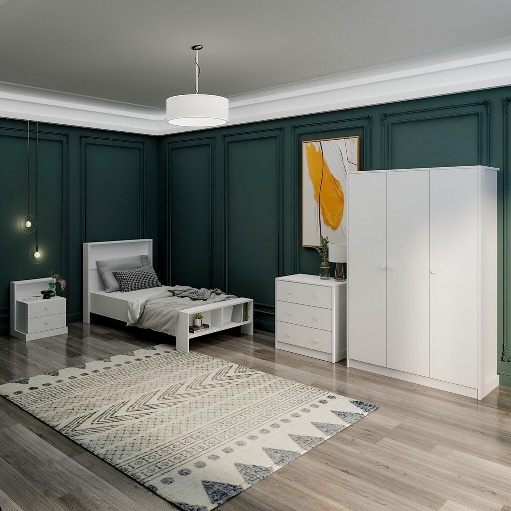 Комплет мебел за спална соба Hanah Home Life, бел