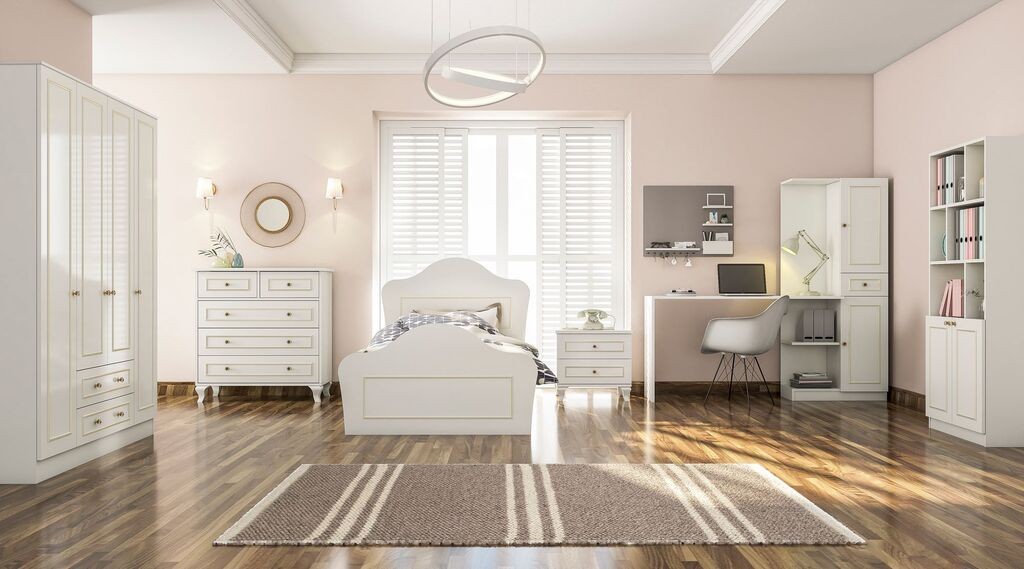 Комплет мебел за спална соба Hanah Home RB-080, бел