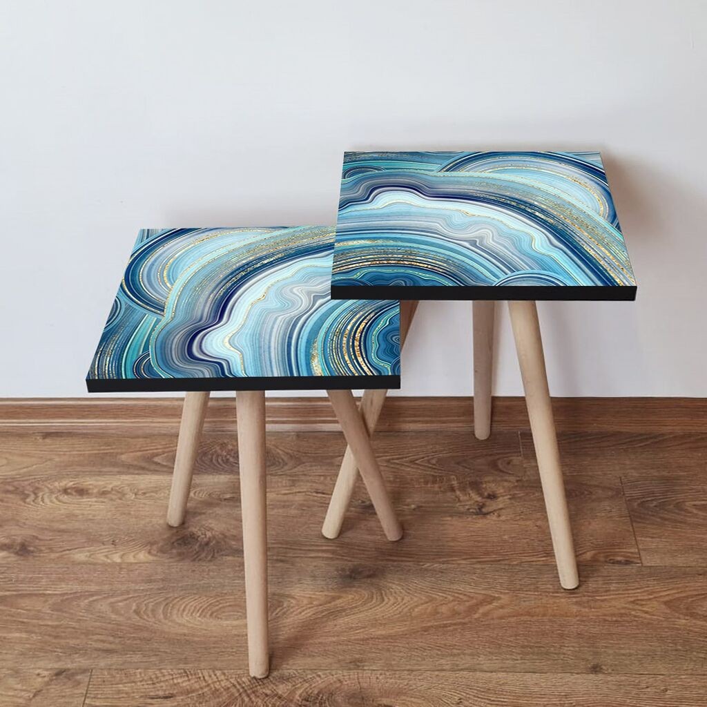 Комплет масички за кафе Hanah Home 2Shp110, 2 парчиња, сина