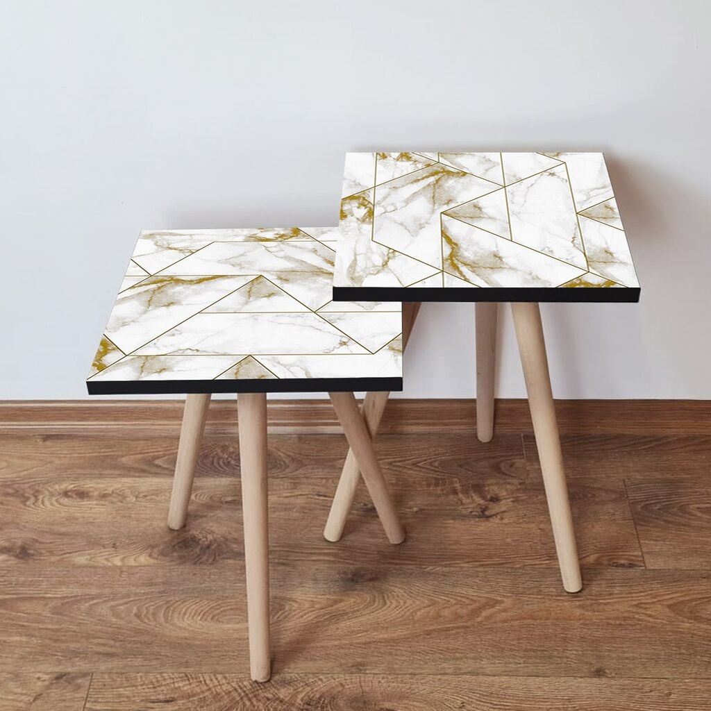 Комплет масички за кафе Hanah Home 2Shp525, 2 парчиња, бела