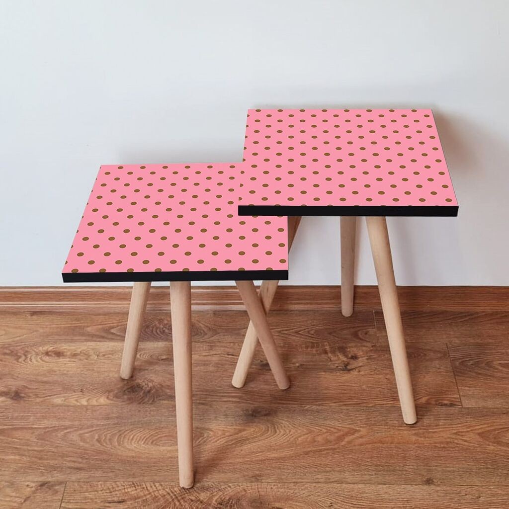 Комплет масички за кафе Hanah Home 2Shp381, 2 парчиња, дабова боја