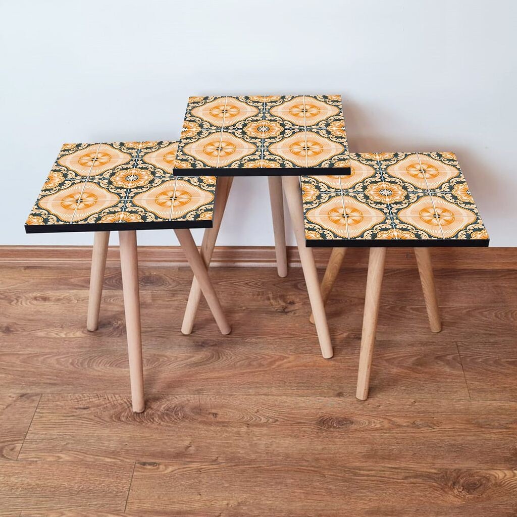 Комплет масички за кафе Hanah Home 3Shp53, 3 парчиња, портокалова