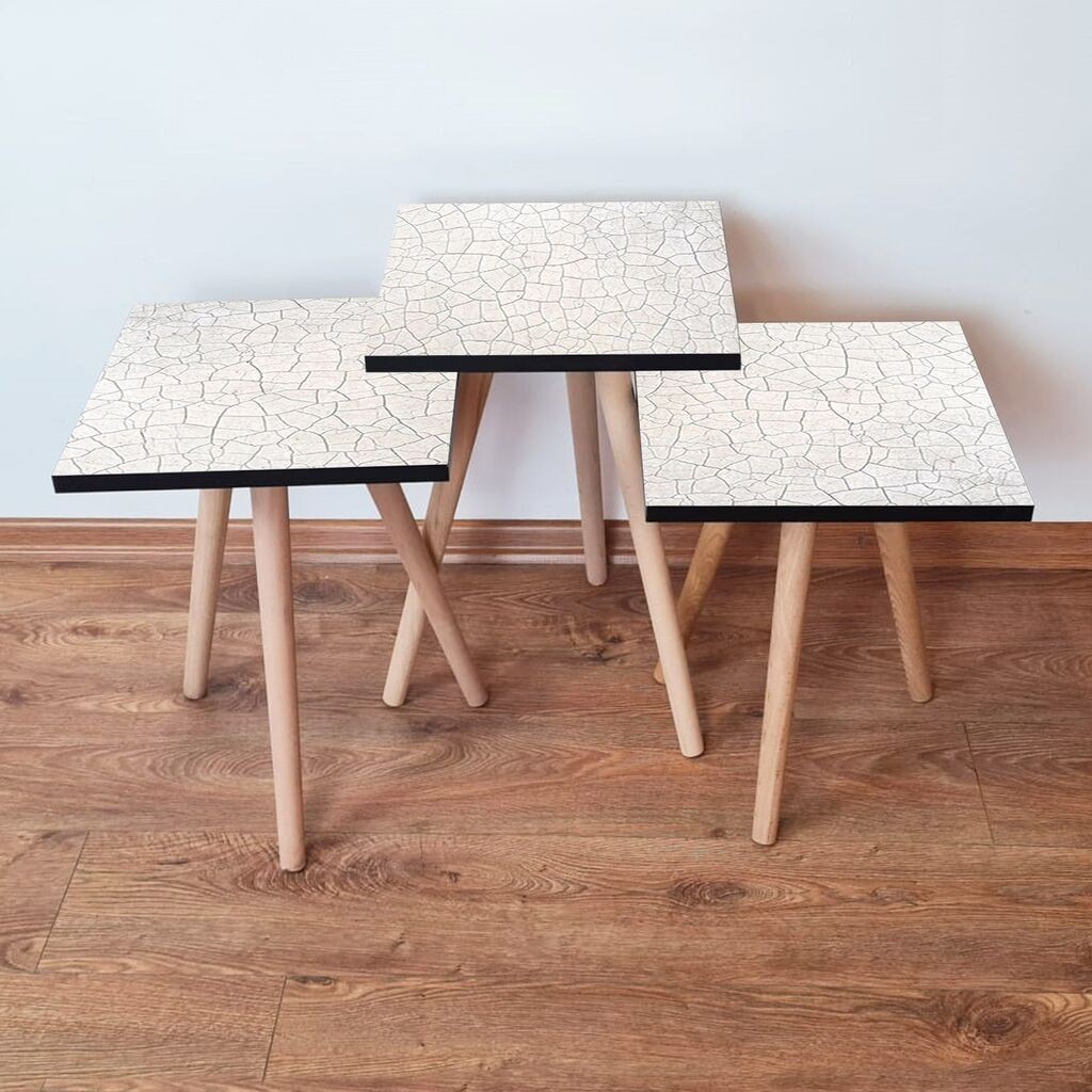 Комплет масички за кафе Hanah Home 3Shp221, 3 парчиња, бела