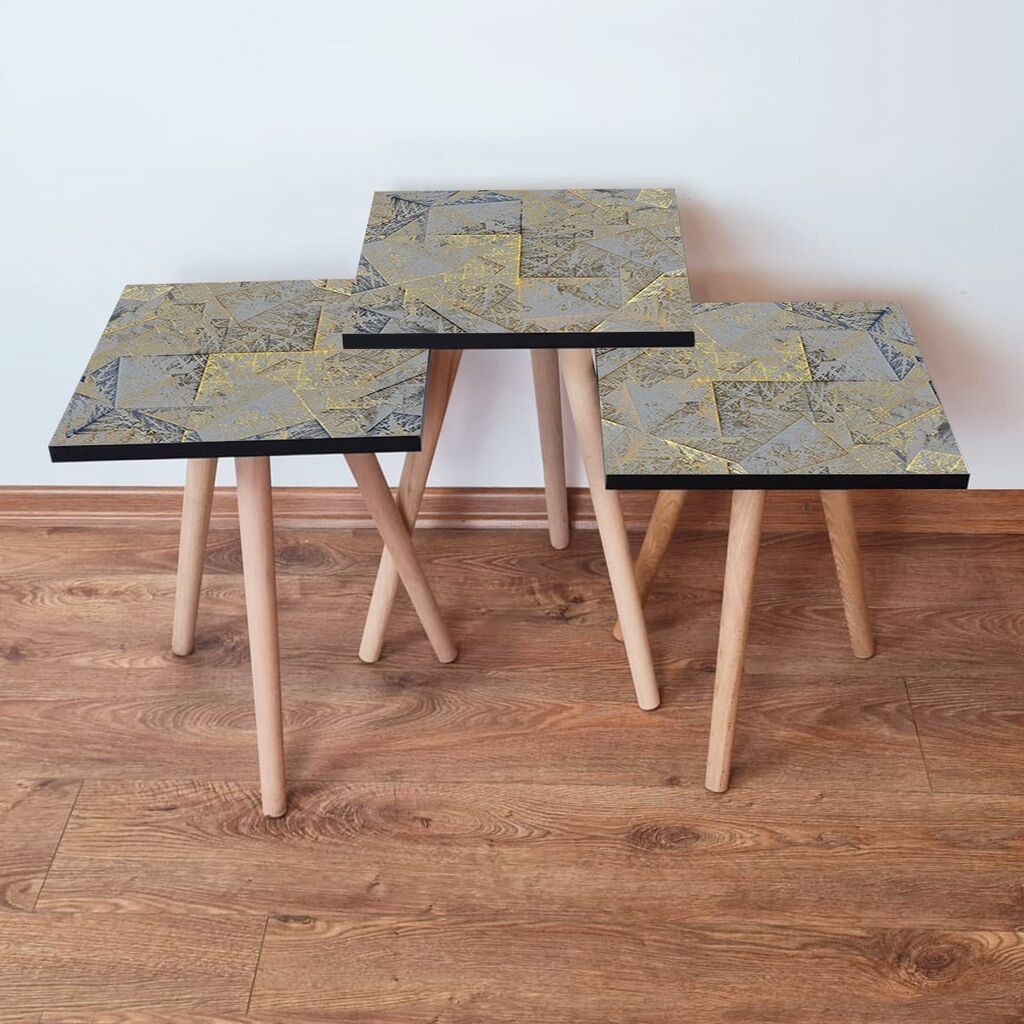 Комплет масички за кафе Hanah Home 3Shp225, 3 парчиња, сива