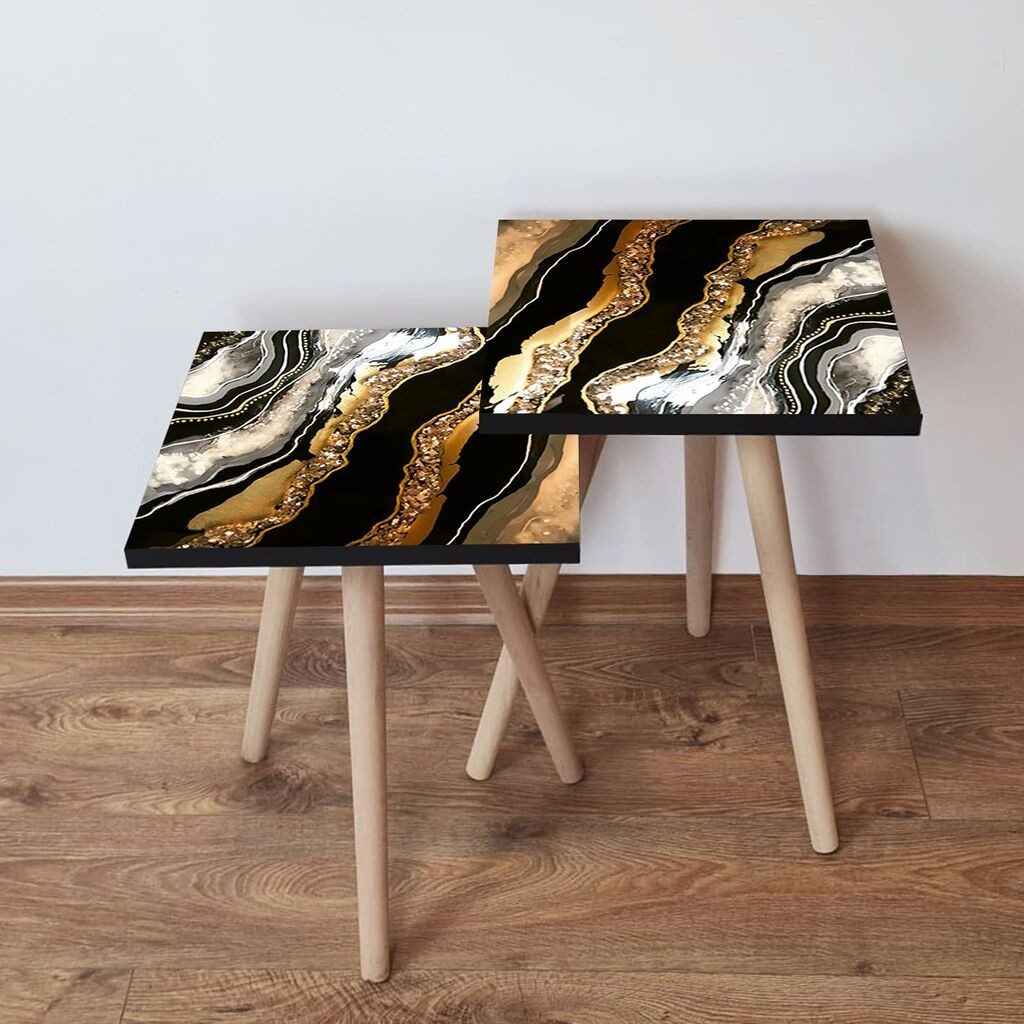 Комплет масички за кафе Hanah Home 2Shp91, 2 парчиња, темно сина