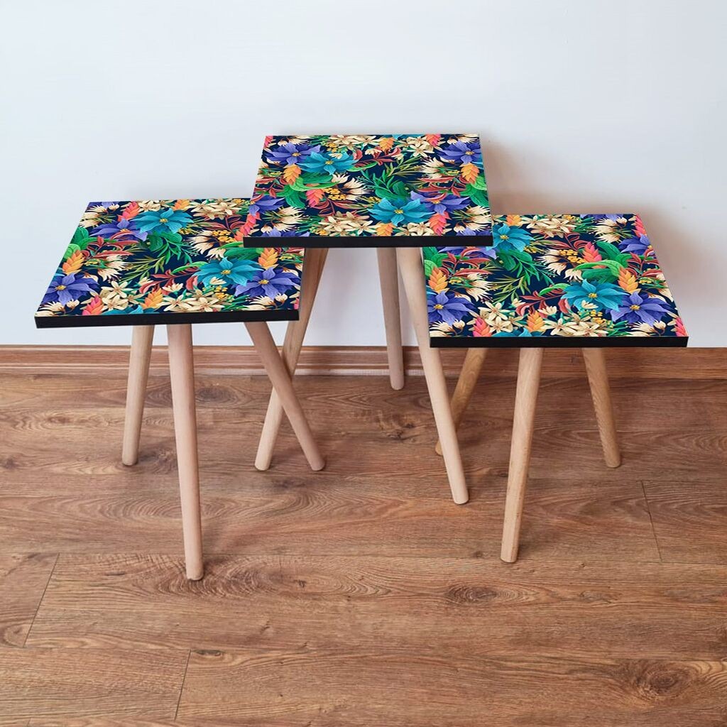 Комплет масички за кафе Hanah Home 3Shp214, 3 парчиња, шарени