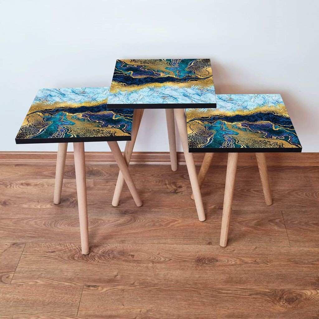 Комплет масички за кафе Hanah Home 3Shp90, 3 парчиња, шарени