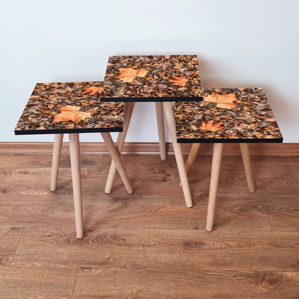 Hanah Home Комплет масички за кафе 3Shp22, 3 парчиња, кафеава