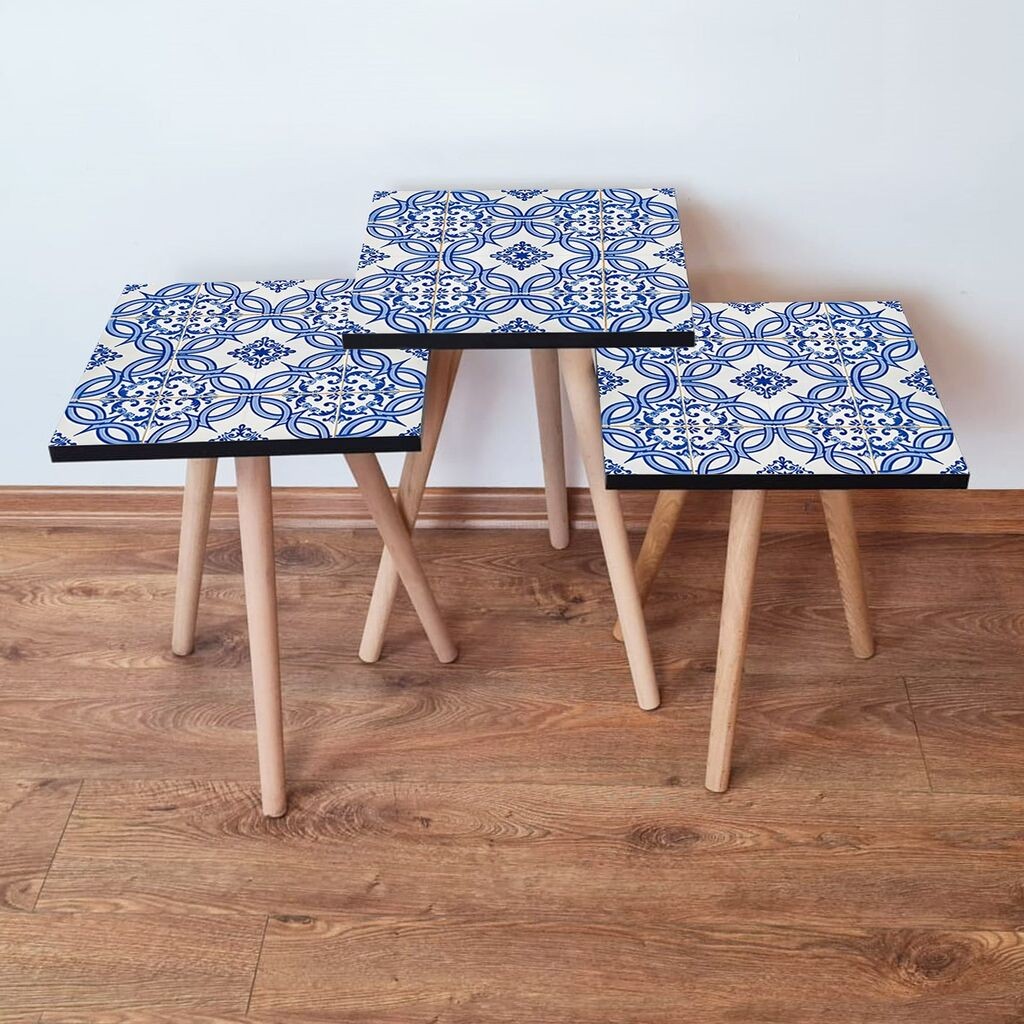 Комплет масички за кафе Hanah Home 3Shp41, 3 парчиња, сина