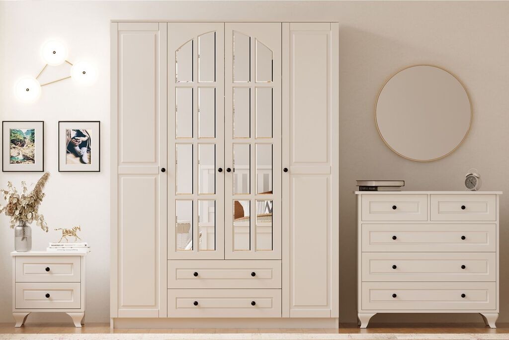 Комплет мебел за спална соба Hanah Home RB-015, бел