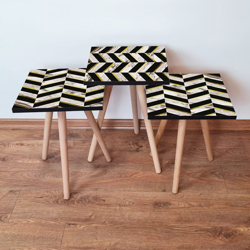 Комплет масички за кафе Hanah Home 3Shp132, 3 парчиња, шарени