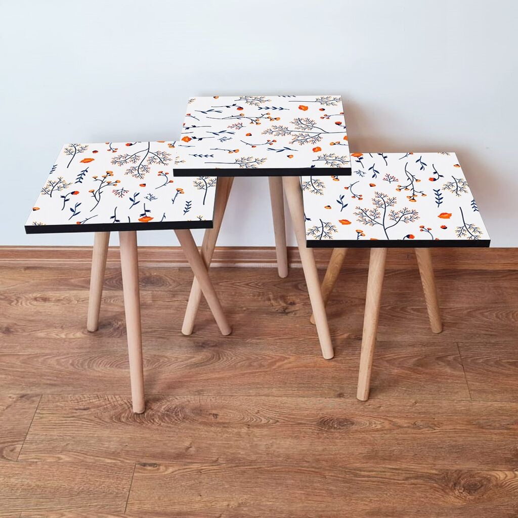 Комплет масички за кафе Hanah Home 3Shp172, 3 парчиња, бела