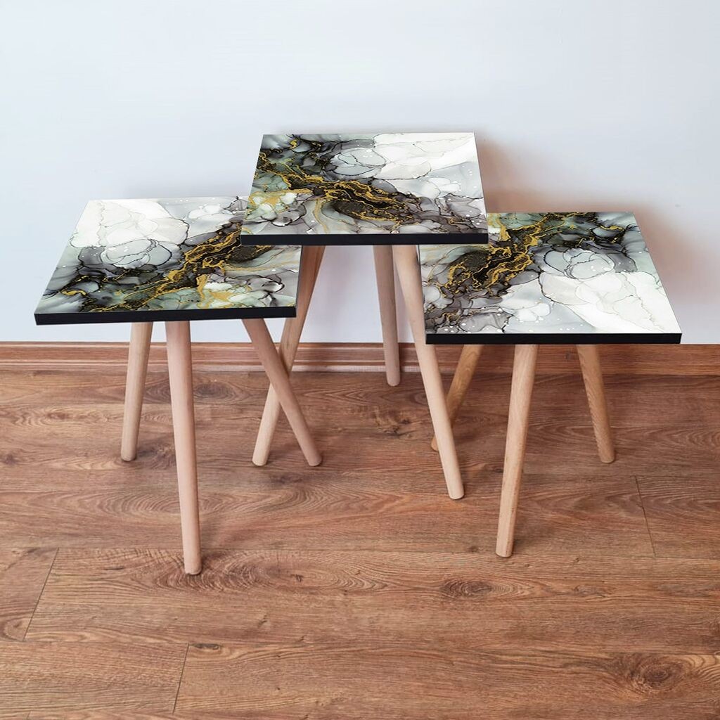 Комплет масички за кафе Hanah Home 3Shp233, 3 парчиња, шарени