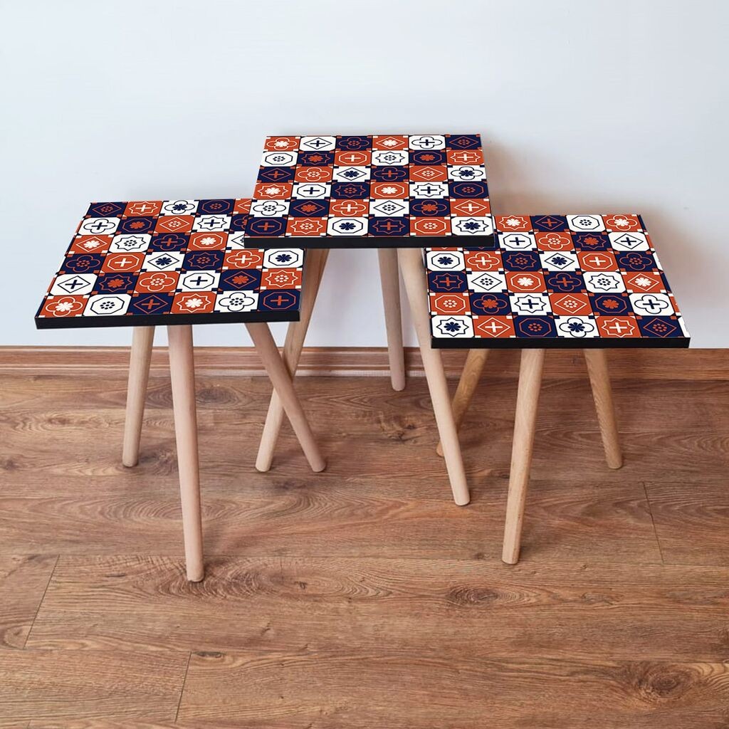 Комплет масички за кафе Hanah Home 3Shp394, 3 парчиња, шарени