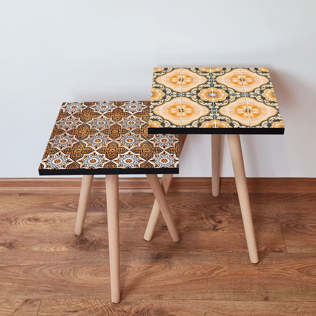 Комплет масички за кафе Hanah Home 2Shp293, 2 парчиња, шарени