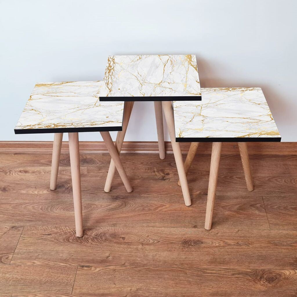 Комплет масички за кафе Hanah Home 3Shp183, 3 парчиња, бела