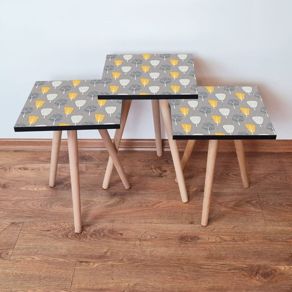 Комплет масички за кафе Hanah Home 3Shp186, 3 парчиња, сива