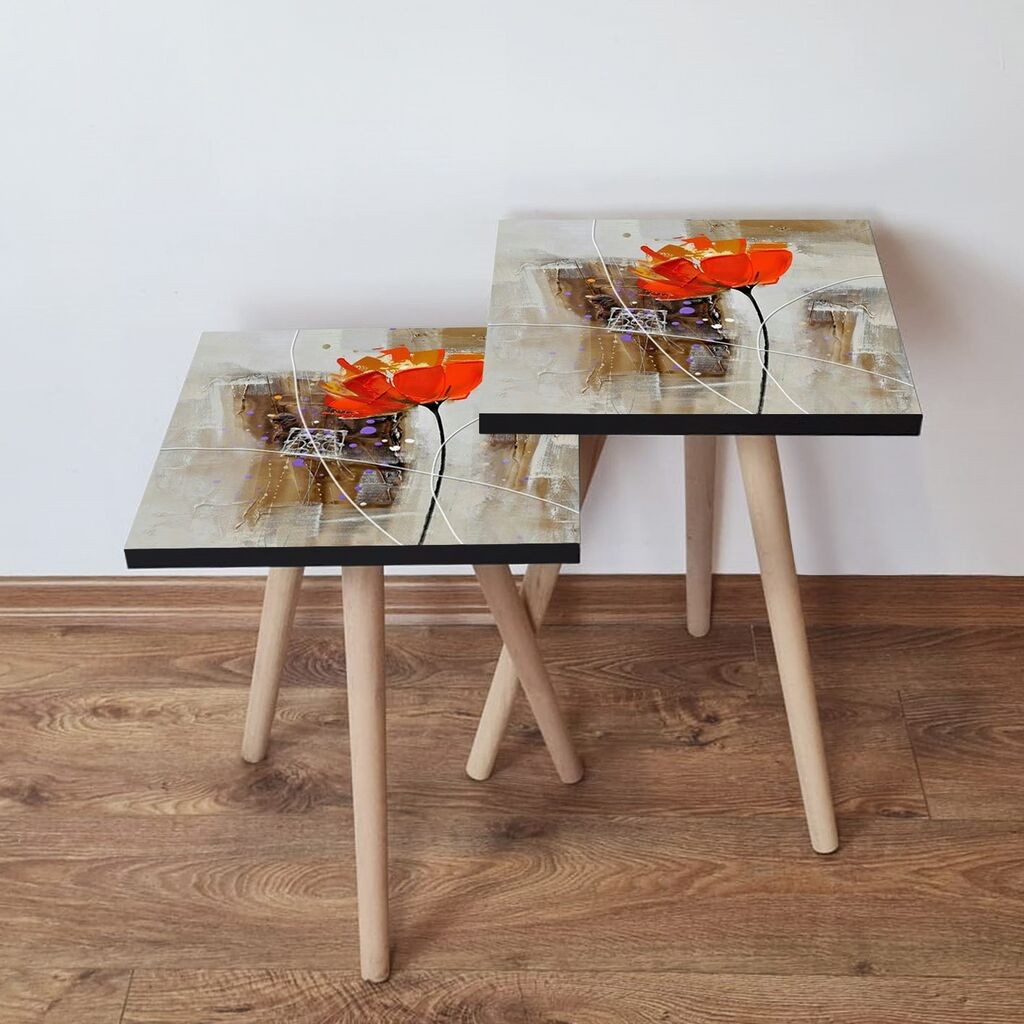 Комплет масички за кафе Hanah Home 2Shp456, 2 парчиња, кафеава