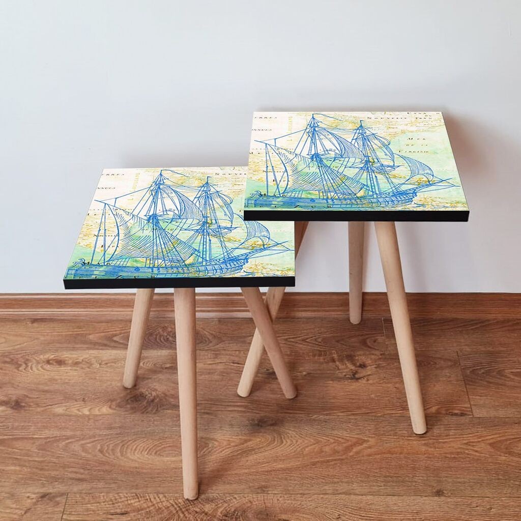 Комплет масички за кафе Hanah Home 2Shp441, 2 парчиња, шарени