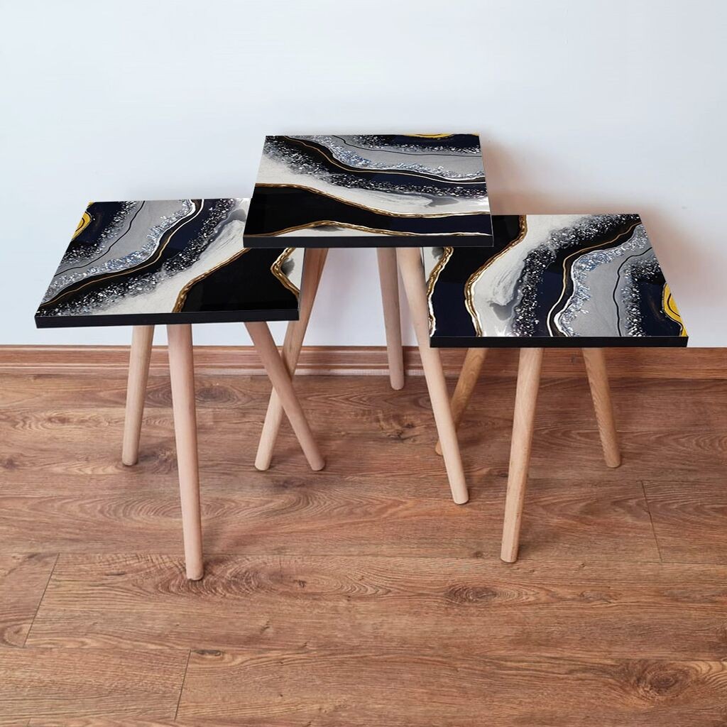 Комплет масички за кафе Hanah Home 3Shp285, 3 парчиња, шарени