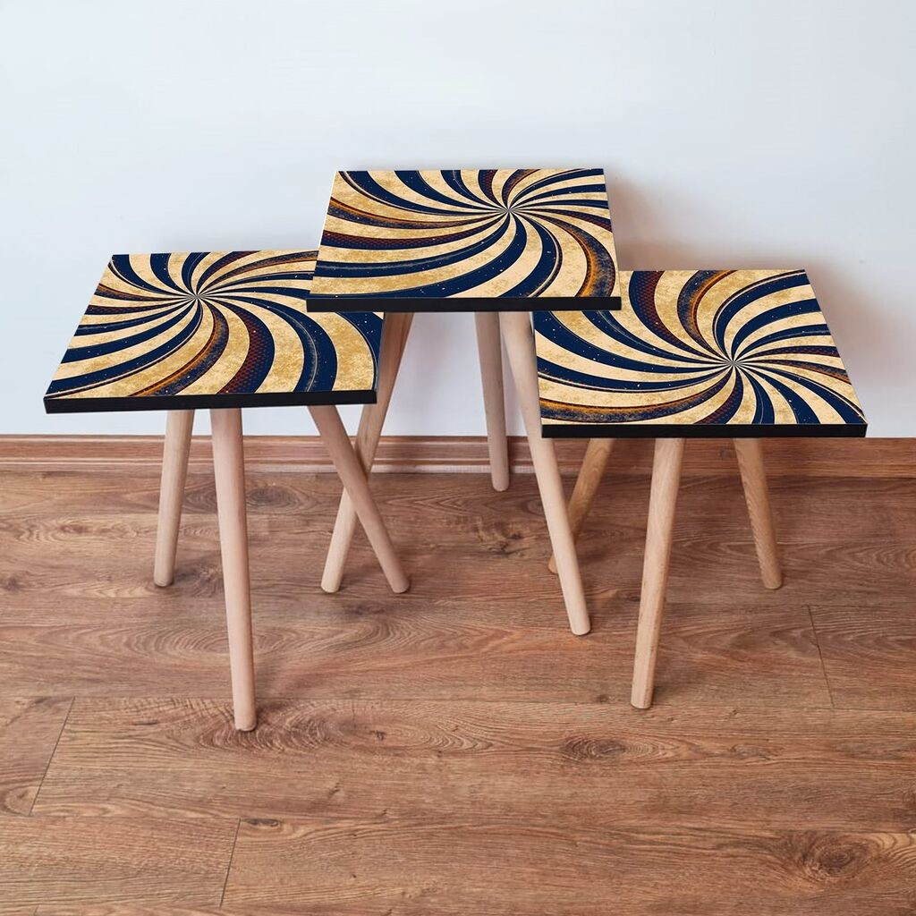 Комплет масички за кафе Hanah Home 3Shp19, 3 парчиња, шарени