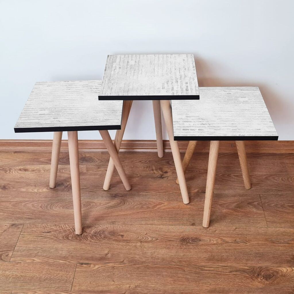 Комплет масички за кафе Hanah Home 3Shp68, 3 парчиња, бела