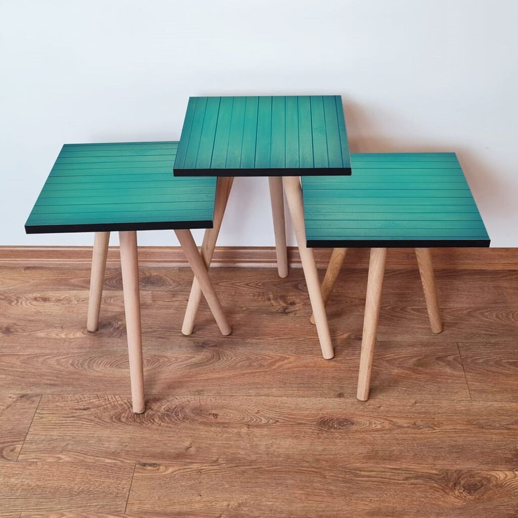 Комплет масички за кафе Hanah Home 3Shp333, 3 парчиња, тиркизна