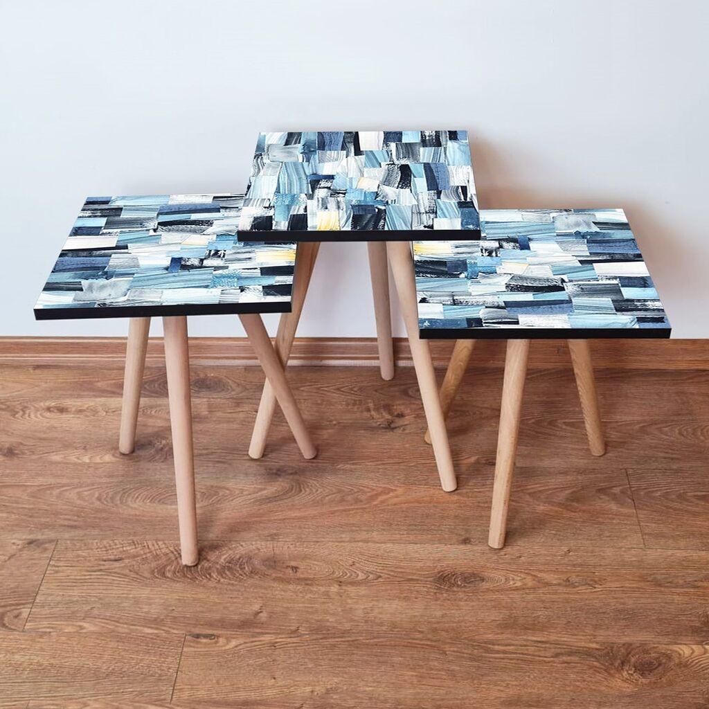 Комплет масички за кафе Hanah Home 3Shp82, 3 парчиња, сина