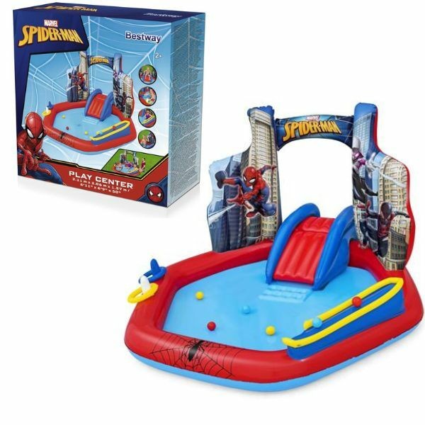 Bestway детски базен за игра Спајдермен, 211 x 206 x 127 см, шарен