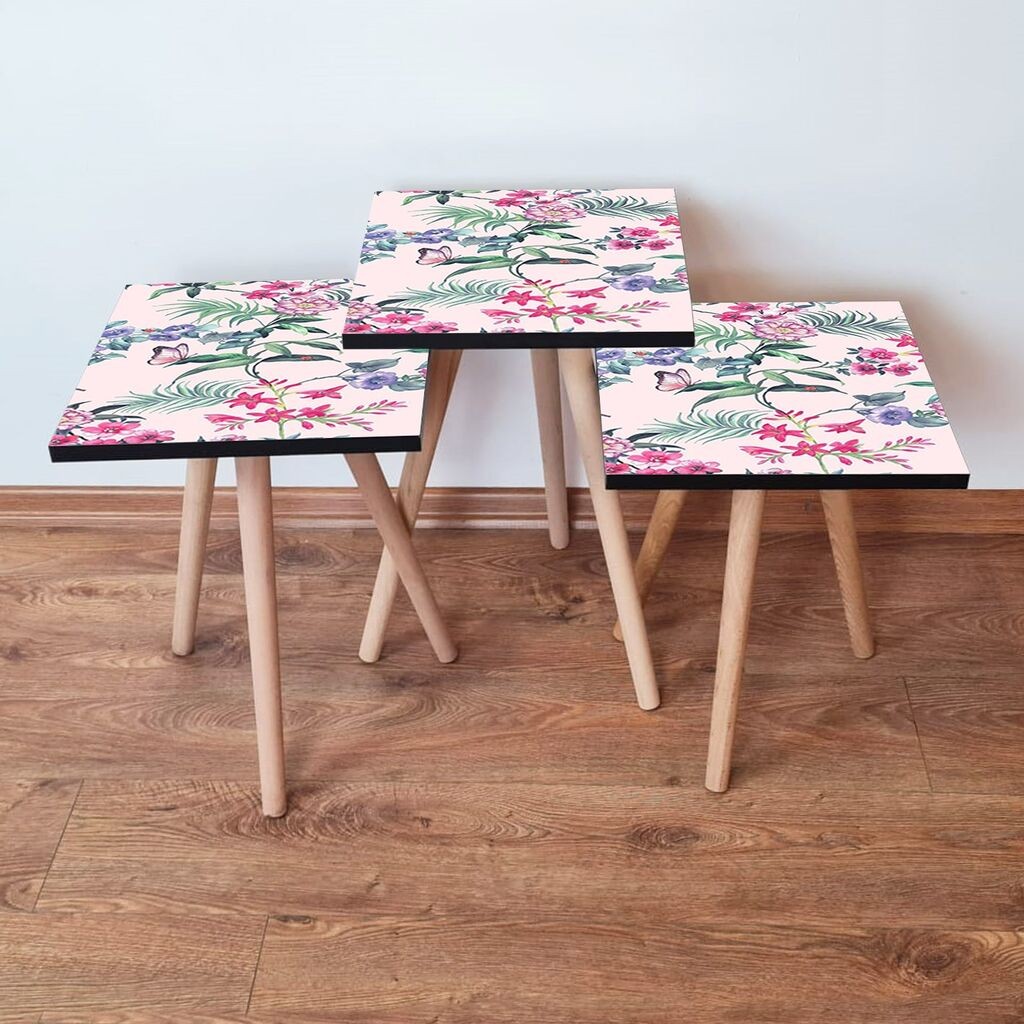 Комплет масички за кафе Hanah Home 3Shp191, 3 парчиња, шарени