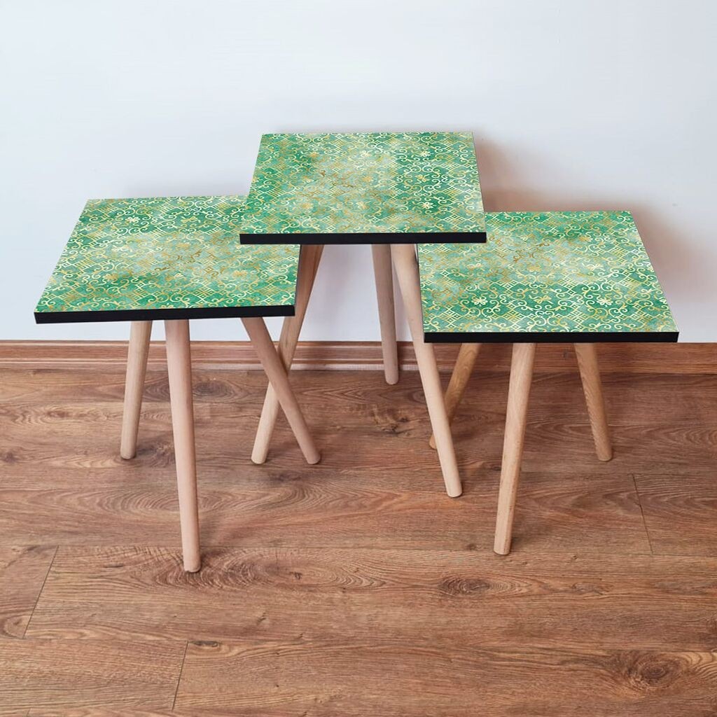 Комплет масички за кафе Hanah Home 3Shp245, 3 парчиња, светло зелена