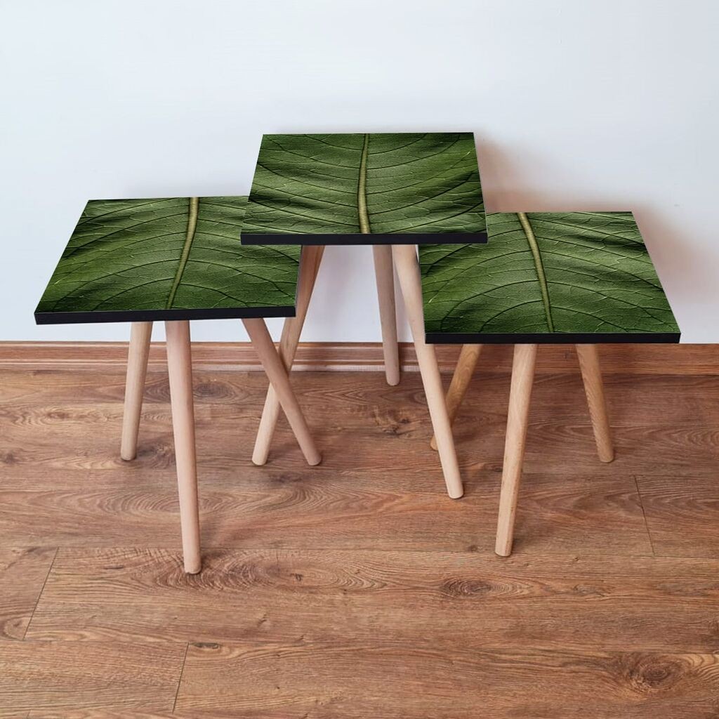 Комплет масички за кафе Hanah Home 3Shp103, 3 парчиња, зелена